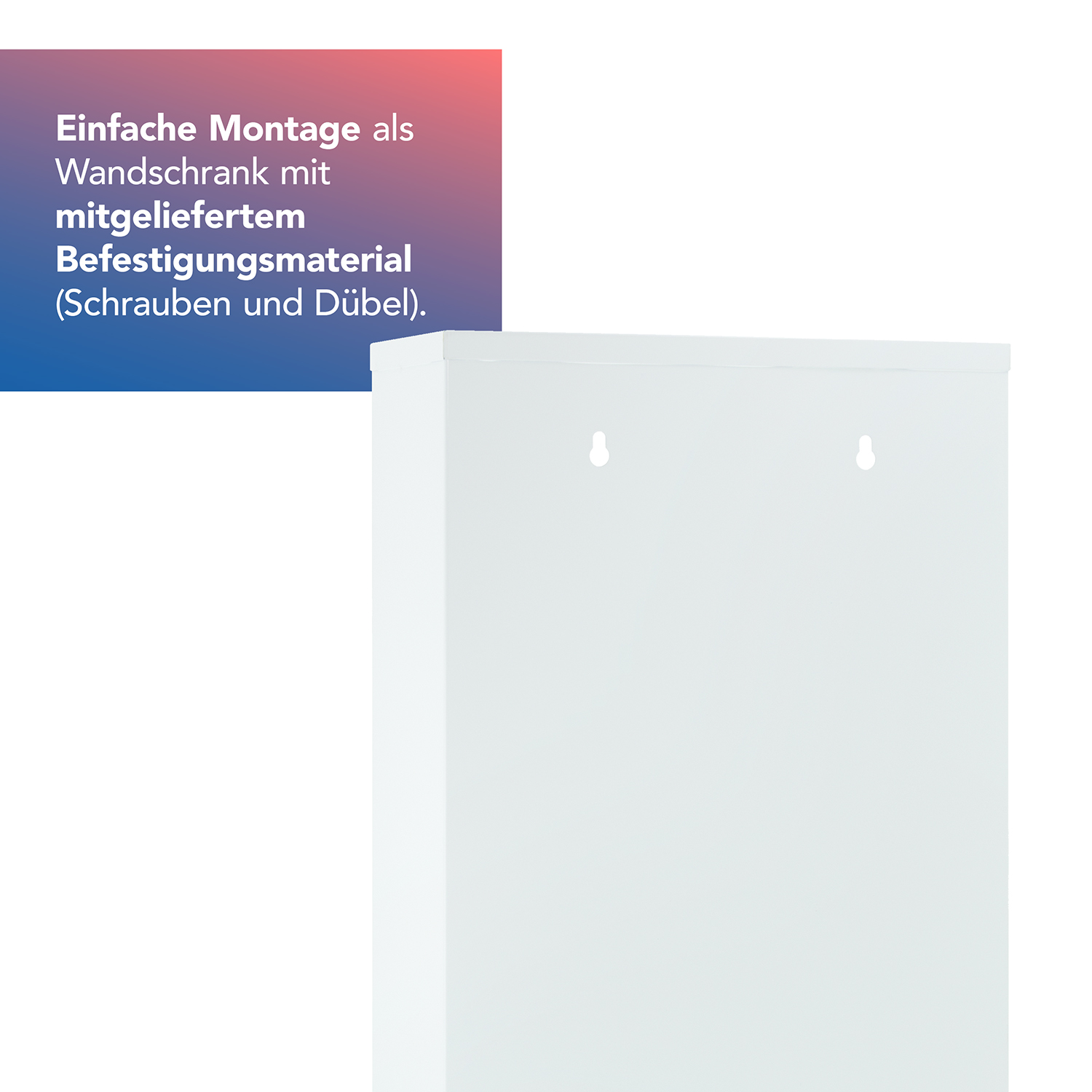 Verbandschrank DIN 13169 Weiß mit Glastür und 4 Fächern