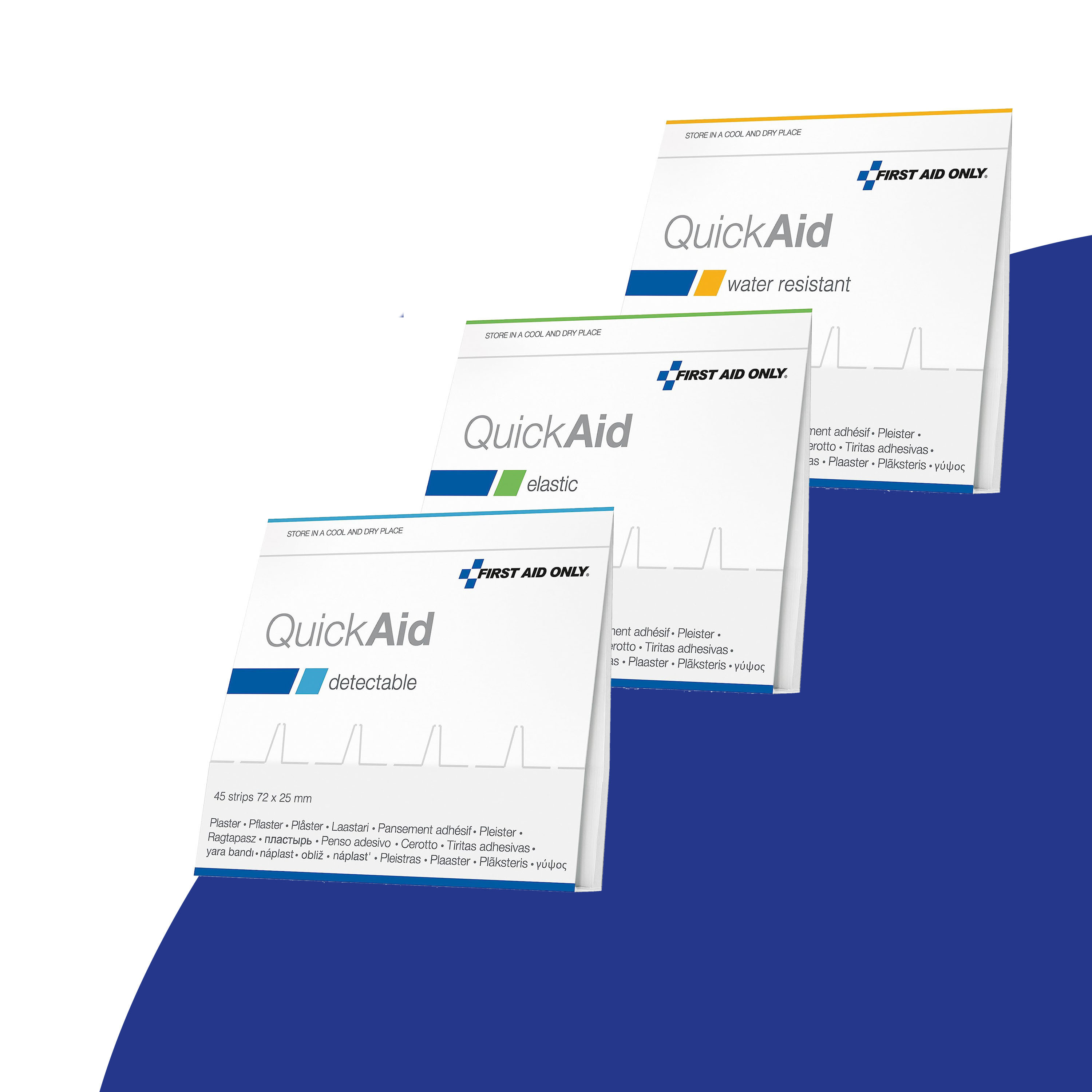 QuickAid Nachfüllpack detektierbare Pflaster (45 Stück)