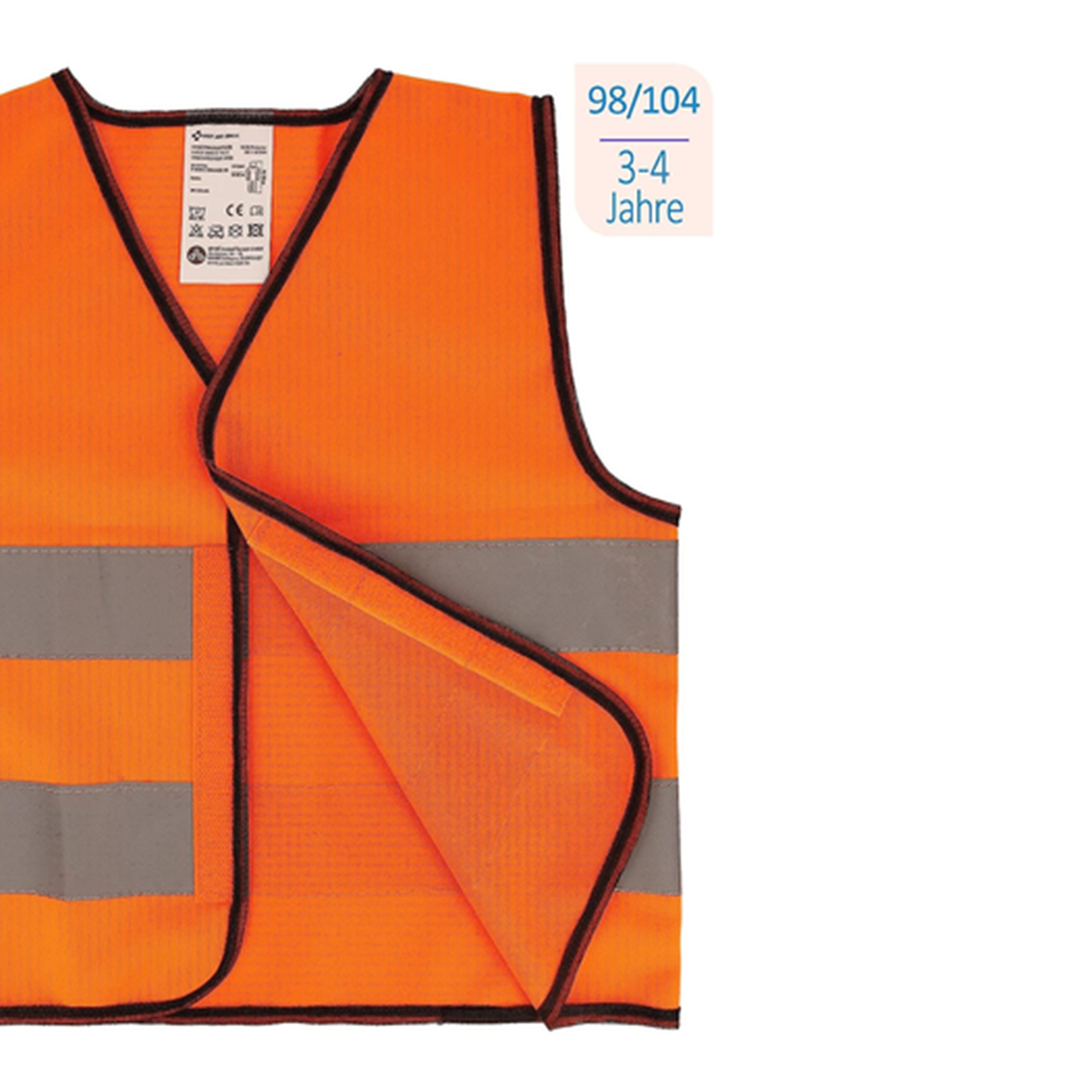 Kinderwarnweste 3-4 Jahre in Orange