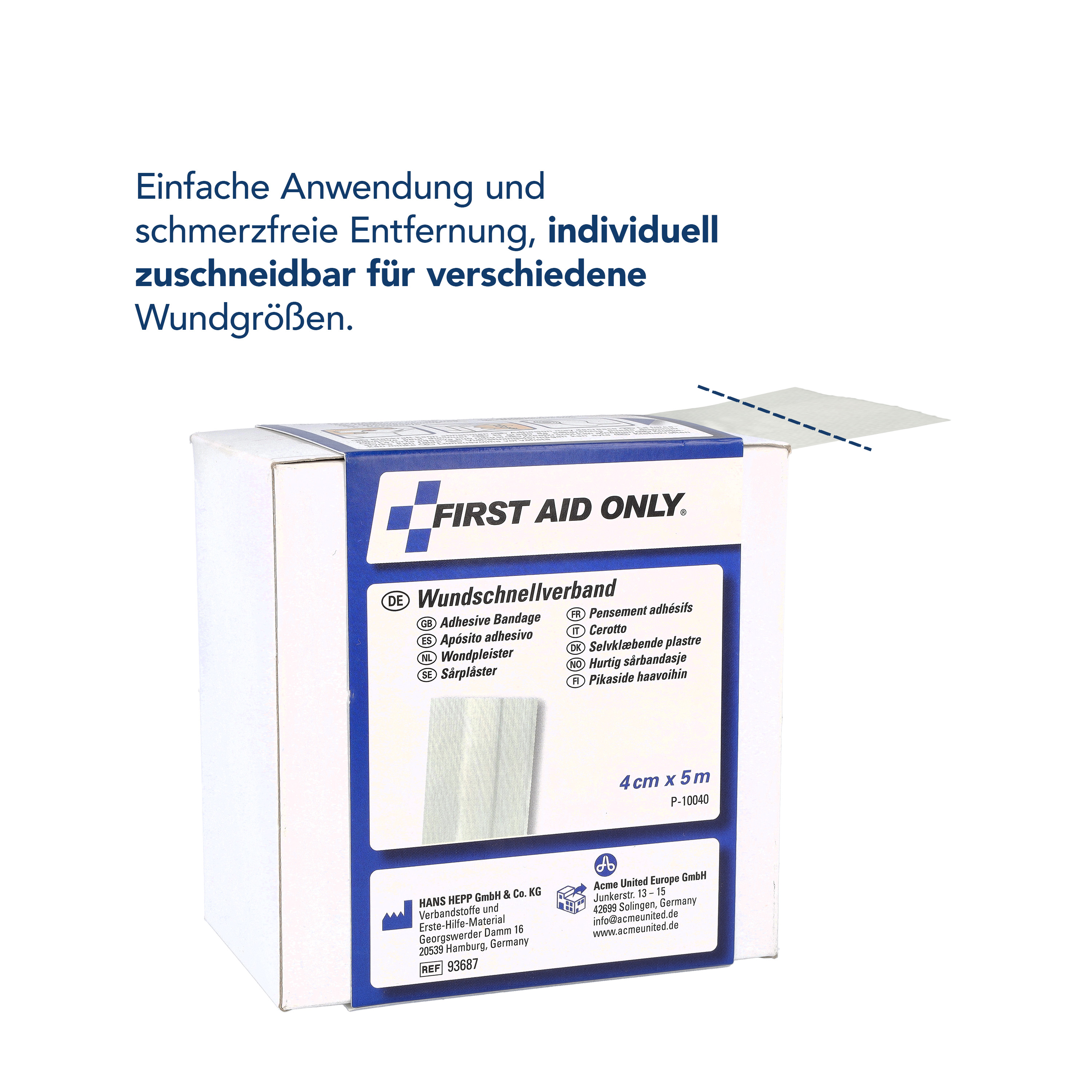 Pflaster Rolle 5 Meter x 4 cm