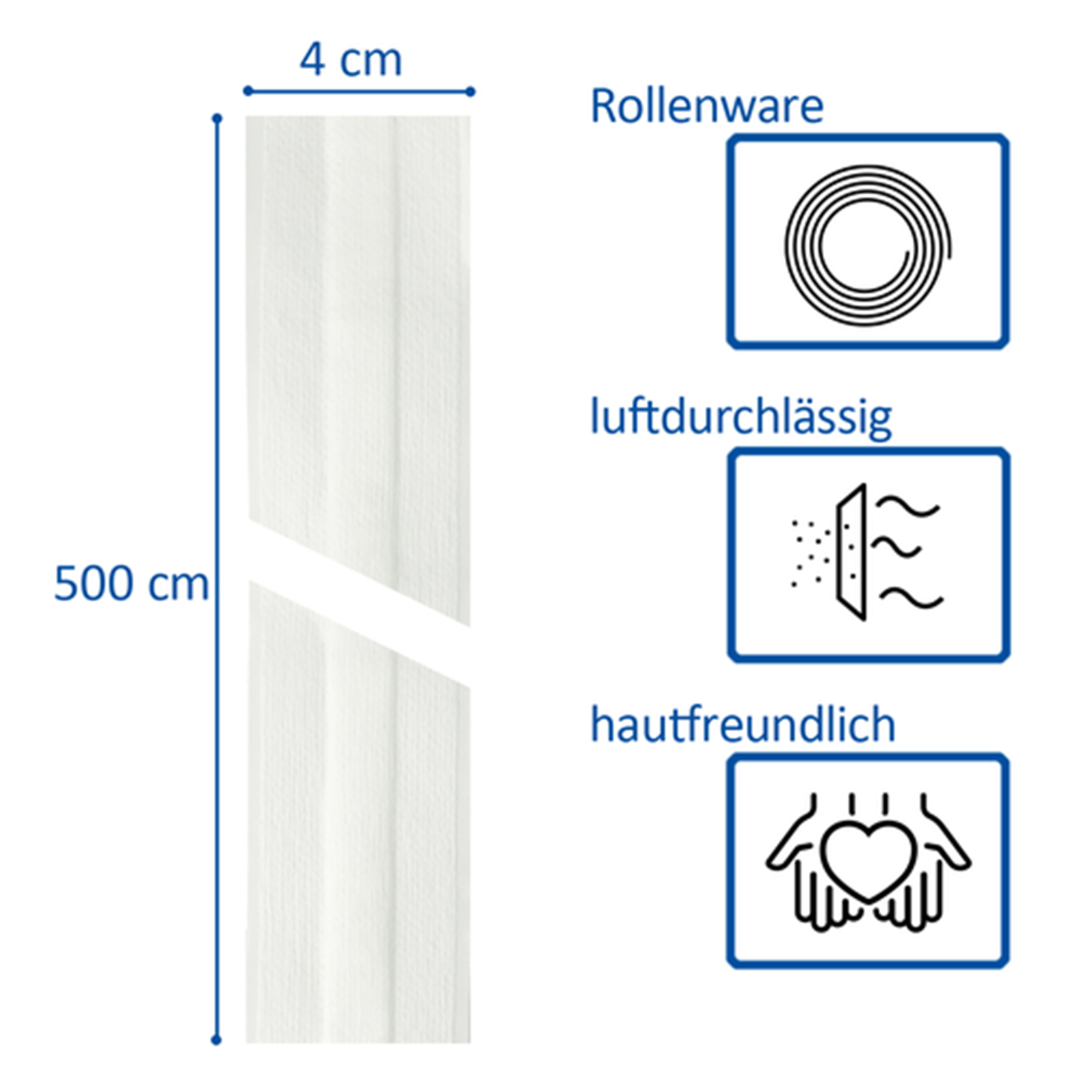 Pflaster Rolle 5 Meter x 4 cm